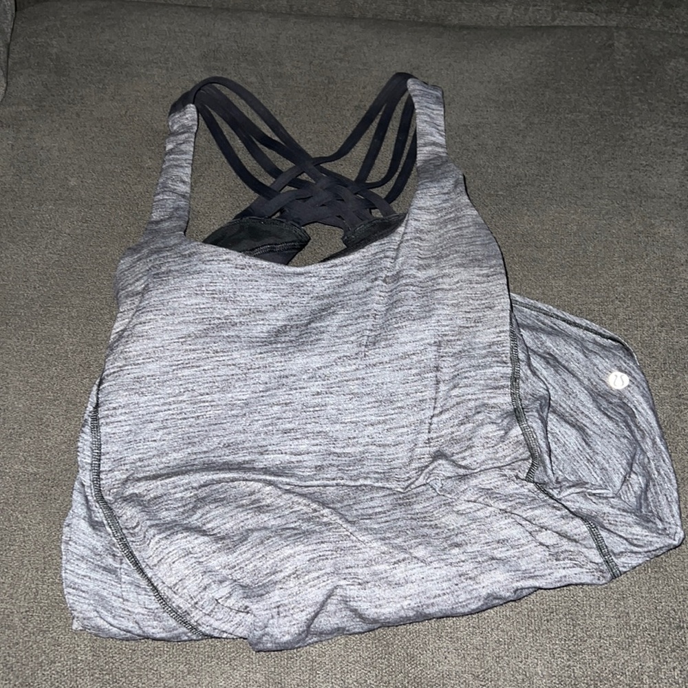lululemon open back tank top